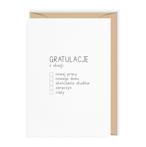 Kartka z gratulacjami na różne okazje