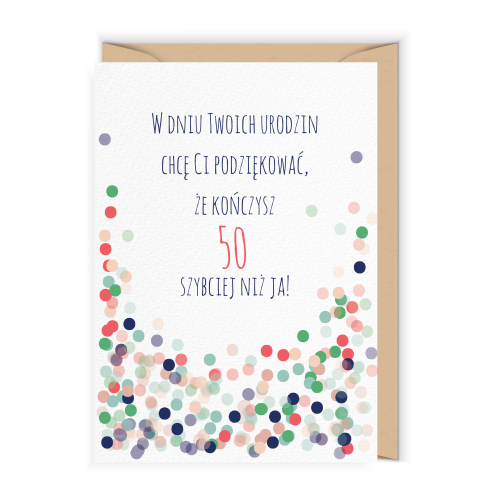 Kartka z okazji 50-tych urodziny DOTS