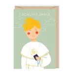 Kartka komunijna Chłopiec