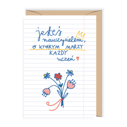 Kartka na Dzień Nauczyciela dla nauczyciela marzeń