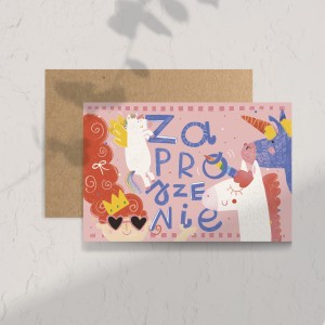 Zaproszenie na urodziny z jednorożcem
