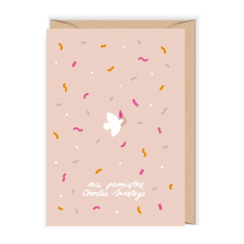 Kartka na Chrzest Święty Confetti