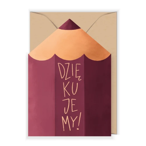 Kartka z wycięciem Kredka