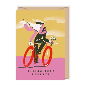 Kartka weselna Riding into forever