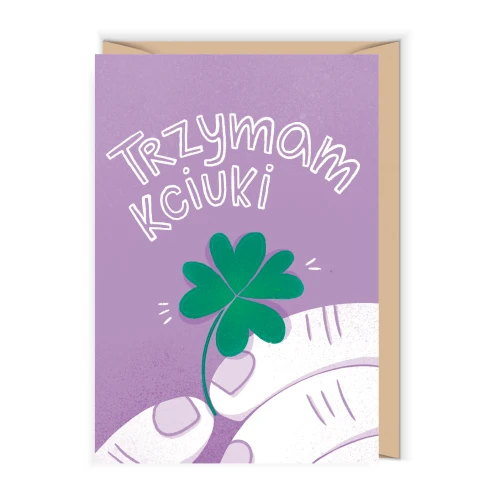 Kartka Trzymam kciuki
