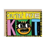 Pop-artowa kartka dla kociarza „Jesteś PRZEKOT!”
