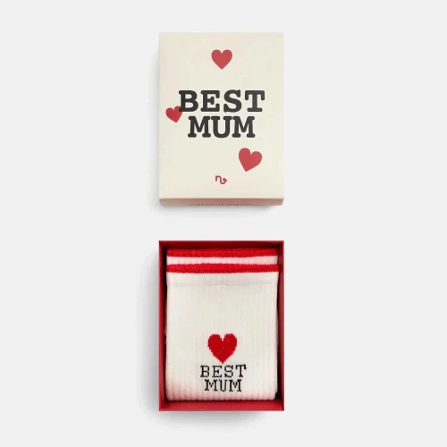 Skarpetki z napisem best mum z pudełkiem.webp